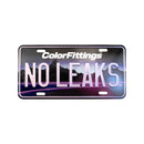 "No Leaks" Vanity Plate
