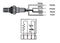 Oxygen Sensor 4 Wire Universal Planar post cat