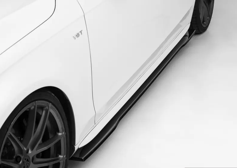 ECSTuning Audi B8/B8.5 A4/S4 Flat Side Skirts - Gloss Black