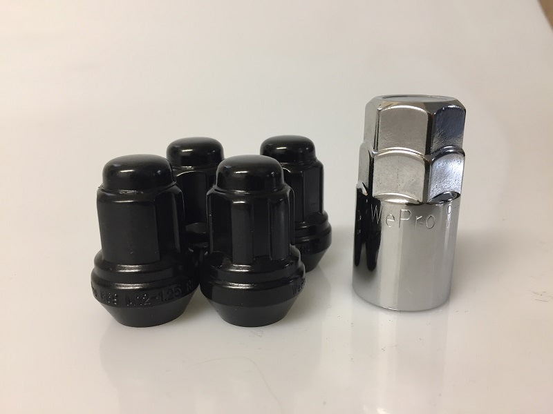 Wheel Lock Nuts - Black & Chrome