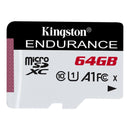 Kingston High Endurance 64GB microSDXC CL10 UHS-I Card ,up to 95MB/s read, and 30MB/s write, Designed for Dash cameras, security cameras, and Body Cameras