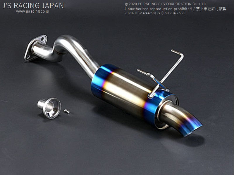 J'S RACING EG6 SUS Exhaust Plus Rear Titanium Tail 60R