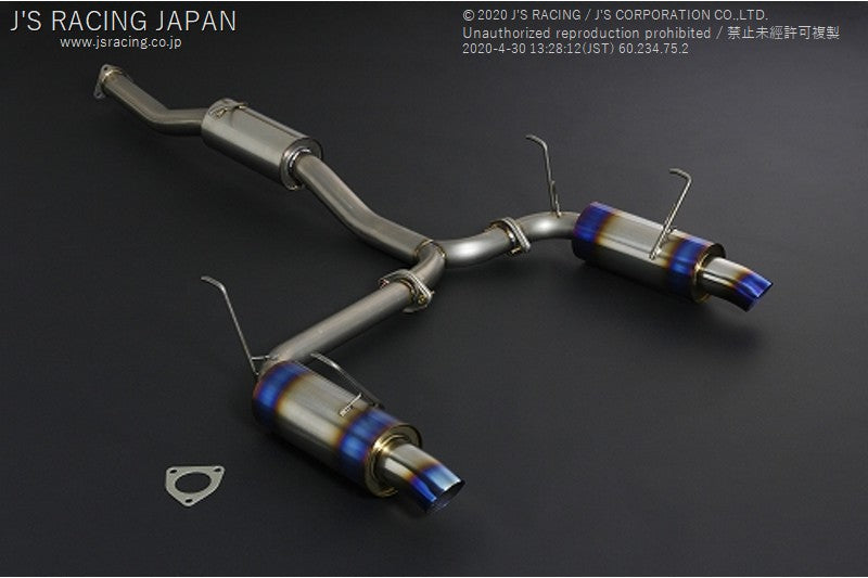 J'S RACING S2000 R304 SUS Exhaust Dual 70RS